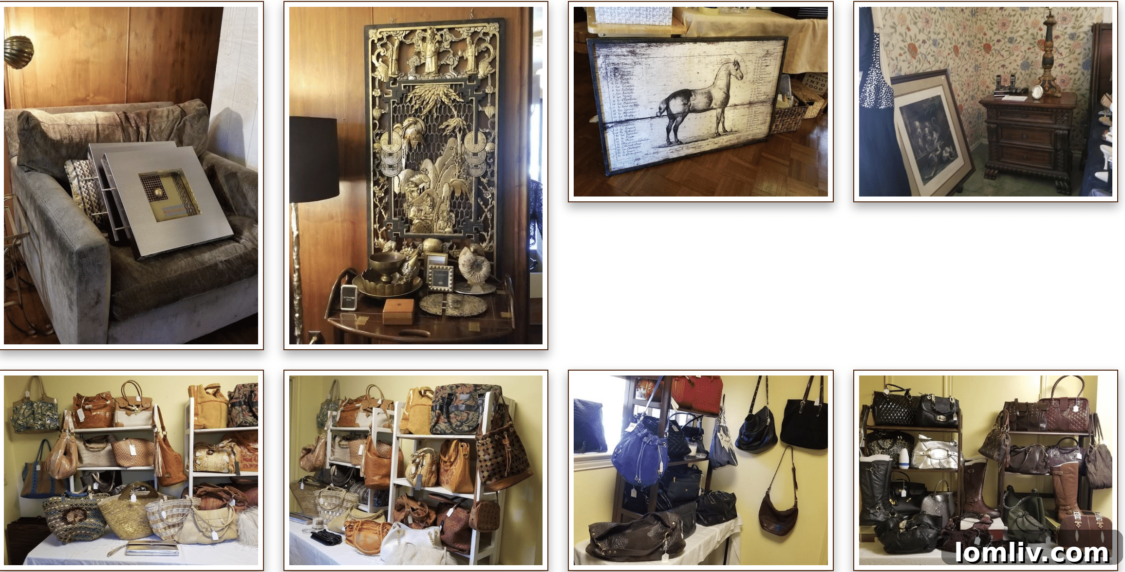 Rack of designer dresses and elegant apparel, ready for a new owner.