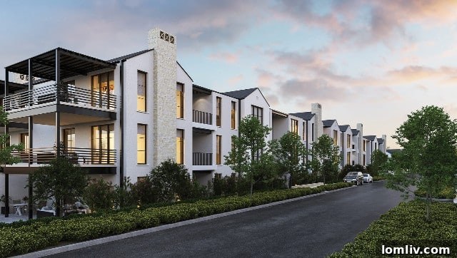 City home condominiums exterior at Preston Hollow Village