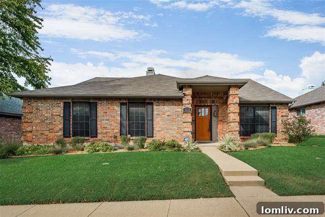 Exterior View of a Well-Maintained Single-Story Home with Lush Lawn in McKinney