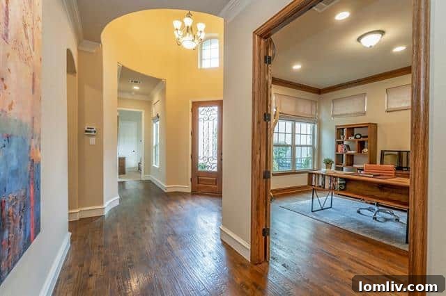 Luxurious Living Room with High Ceilings and Modern Decor in McKinney Home