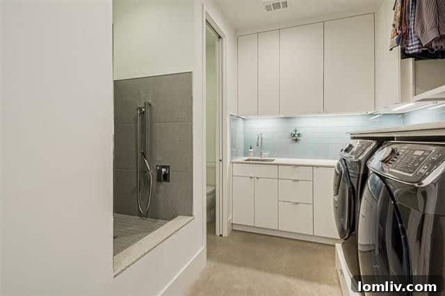 Marc Marion's Midcentury Masterpiece: A Green-Certified Builder's Home 10 Mudroom Custom Dog Shower