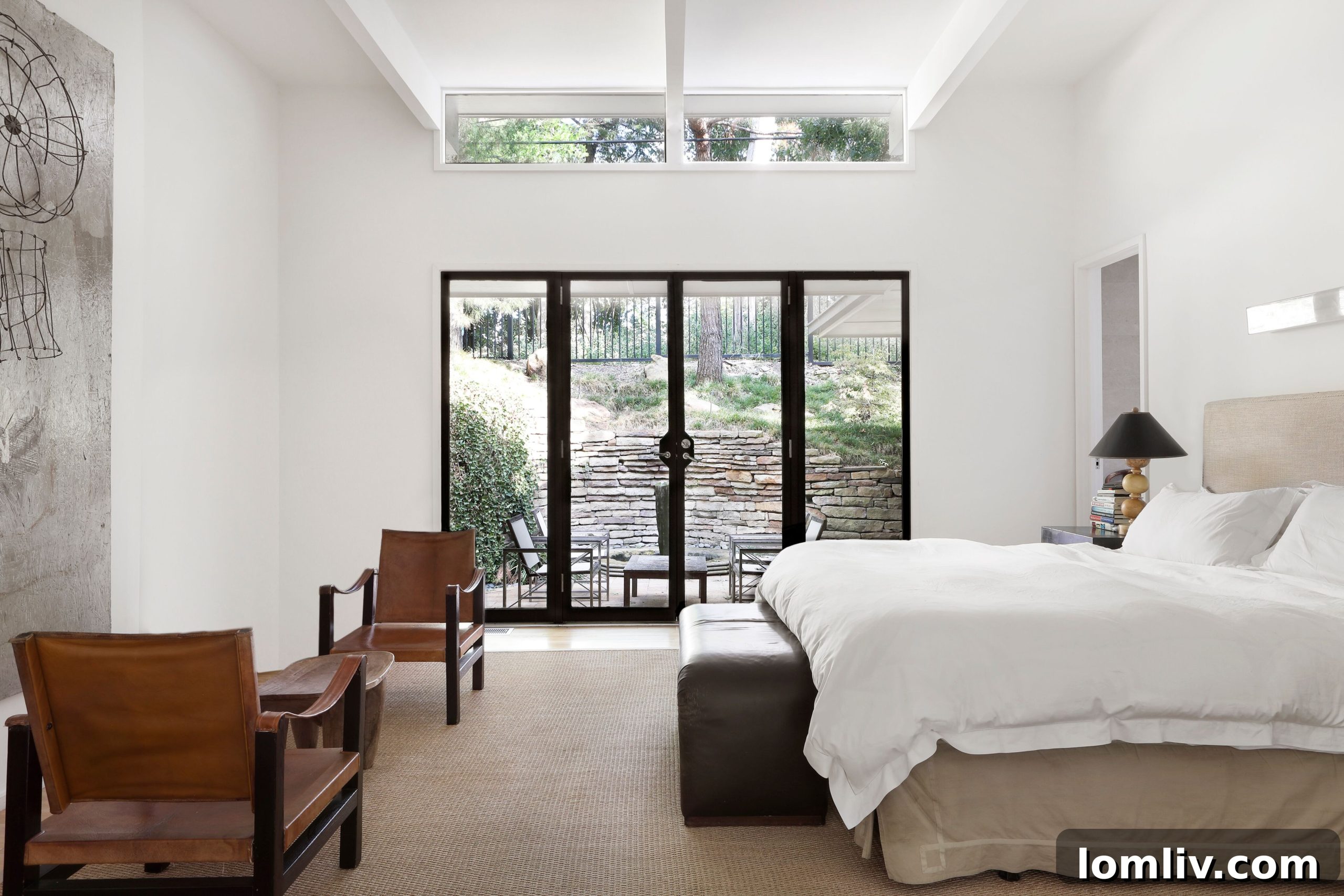 Luxurious master bathroom with a unique cast steel tub
