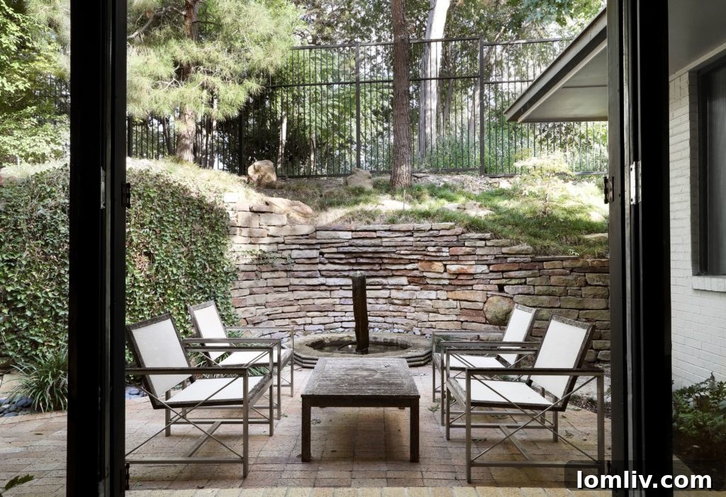 Elegant dining room with modern art and natural light