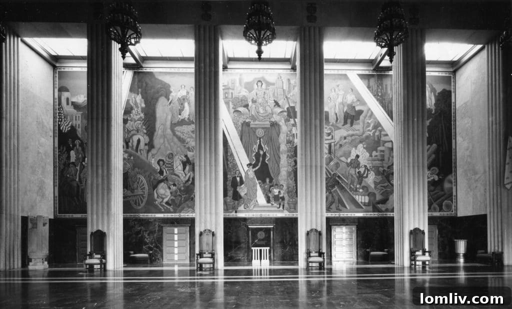 The Dallas Historical Society: Safeguarding the Hall of State's Legacy 7 A candid photo inside the Hall of State showing guests mingling during an event, highlighting the interior architecture