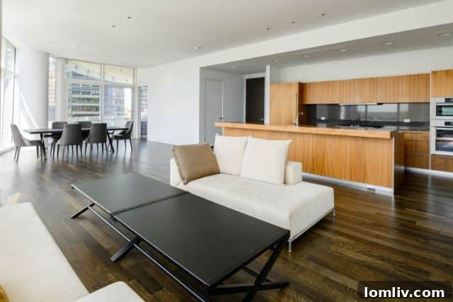 Luxury Gourmet Kitchen with City Views and Modern Appliances in Dallas Condo