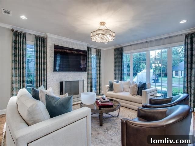 Luxurious Living Room in Westlake Avenue Home