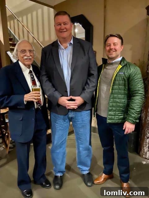 Dr. Edward Furber, Tim Keith and Candlelight Christmas in Ryan Place Chair Chris Gee together