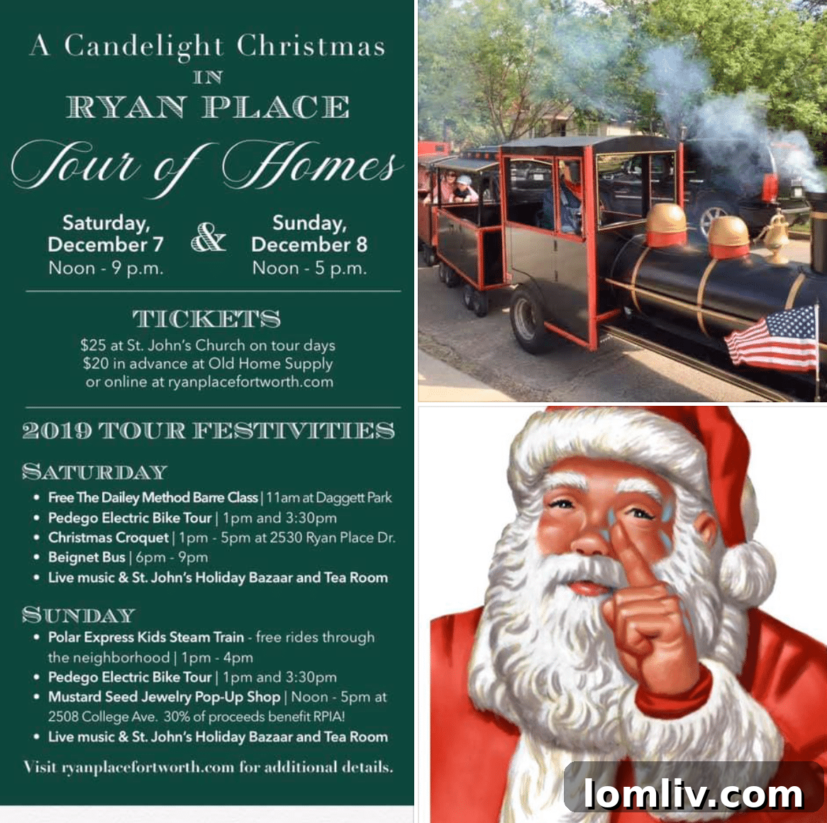 A beautifully decorated historic home during the Candlelight Christmas in Ryan Place tour, featuring festive lights and wreaths