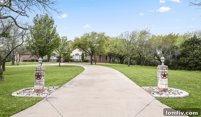 Stunning aerial view of White Bluff Resort at Lake Whitney, showing lush green landscape, sparkling lake, and scattered homes