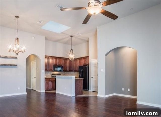 Modern Open-Concept Living Room in Fairview Townhome