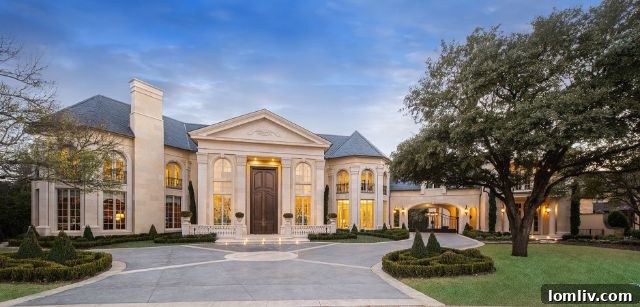 Formal French estate spanning over 21,000 sq ft, meticulously built by Alford Homes.