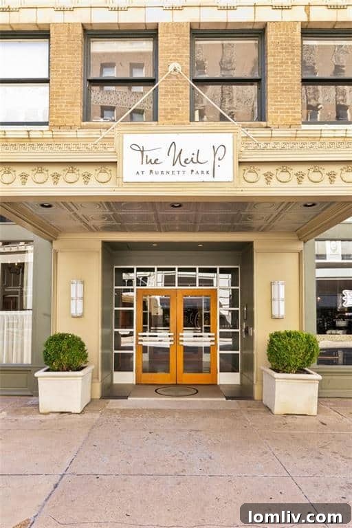 Historic Neil P. Anderson Building exterior, a former cotton exchange now transformed into luxury condominiums in Fort Worth.