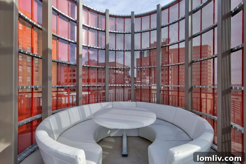 Penthouse observation tower offering breathtaking views of the Fort Worth skyline and an ideal spot for stargazing.