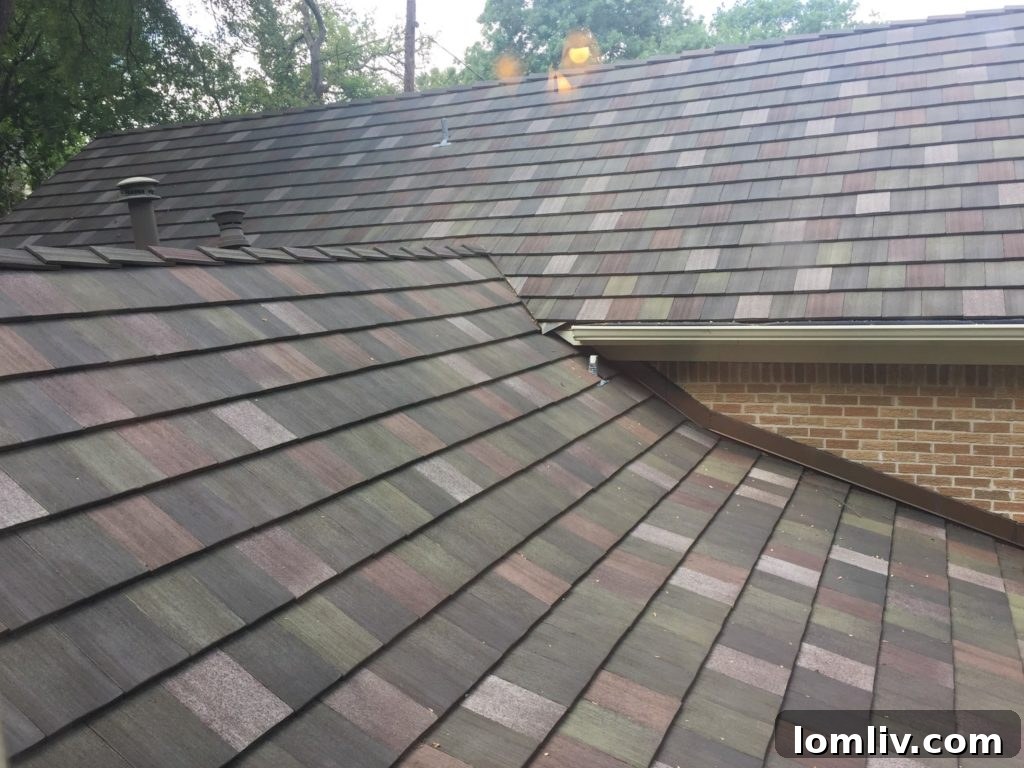 Luxurious and durable slate roof on a residential property, illustrating a premium and long-lasting roofing material.