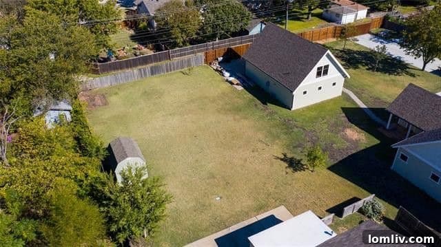 Large Backyard of Plano Bungalow
