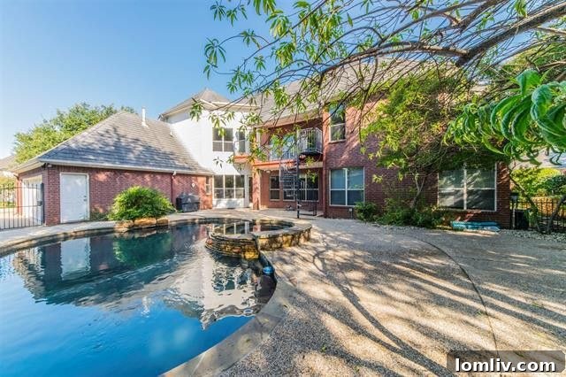 Spacious Backyard with Pool and Seating Area