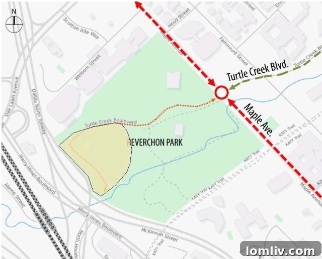 Reverchon Park Renovation Map