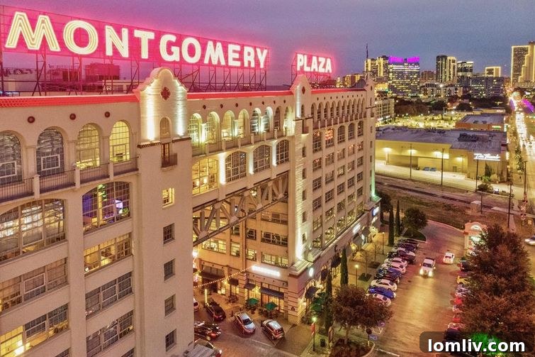 Montgomery Plaza is conveniently accessible from the So. 7 development via a private pedestrian gate, enhancing walkability.