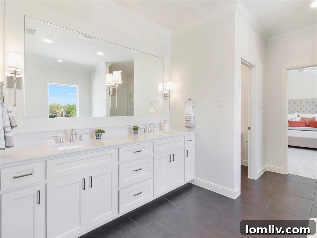View of the two-car garage at the rear of the townhouse