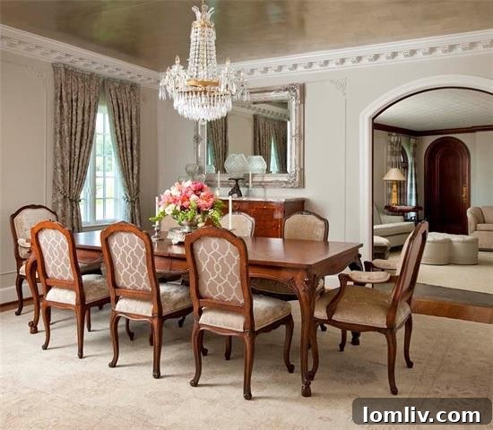 Fort Worth English Country Estate: An Unequaled Opportunity 6 Dining Area with Ornate Chandeliers
