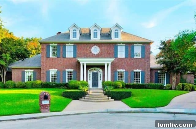 Stately Georgian Home Exterior in Fort Worth