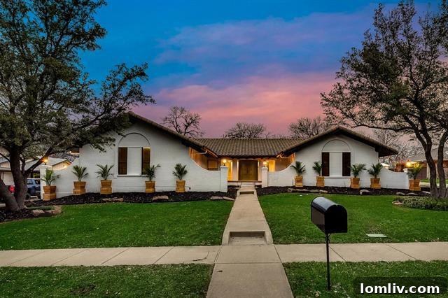 Fully updated home with a charming front courtyard at 3914 Amy Avenue, Garland.