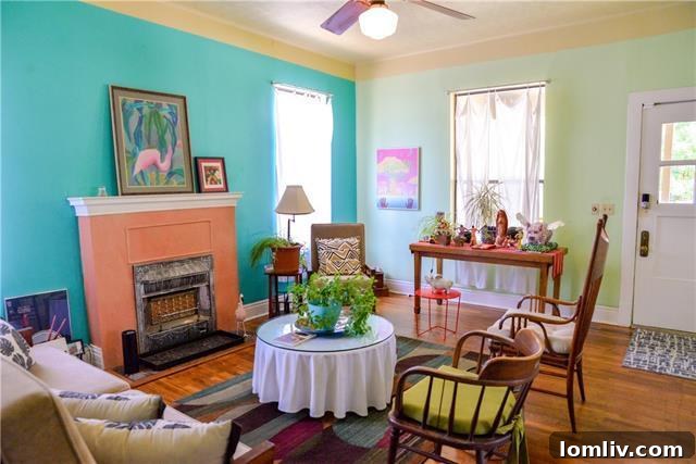 Another angle of the front exterior, showcasing the unique shingle detail