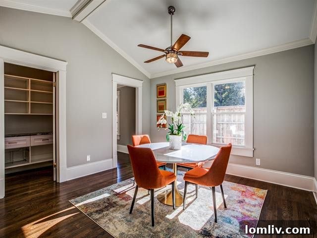 Elegant living space in the fully restored Sears Modern Home at 5000 Worth Street