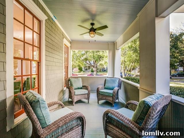 Inviting outdoor living space and garden of the renovated Sears Modern Home
