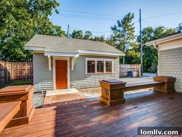 The impressive facade of the fully renovated Sears Modern Home at 5000 Worth Street, Dallas