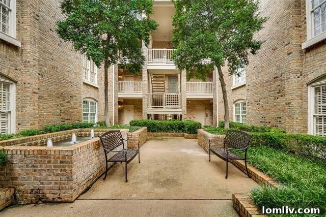 Private courtyard patio perfect for outdoor relaxation in Highland Park