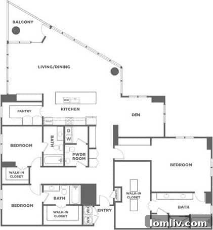 Floor-to-Ceiling Windows with Solar Shades in Luxury Dallas Penthouse