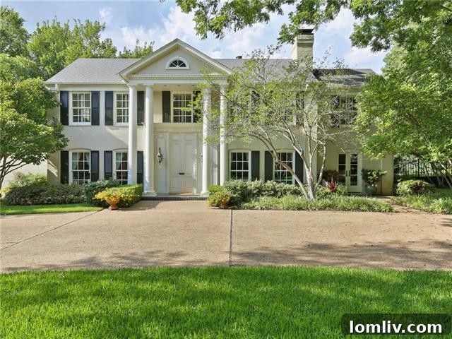 Elegant Colonial Revival Facade at 5251 Ravine Drive