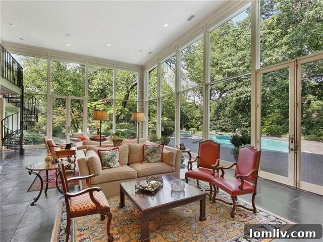 Grand great room with festive decor