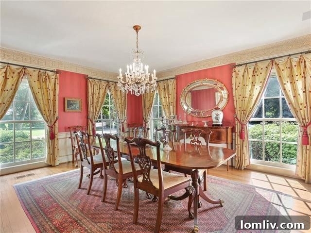 Traditional architecture and lush landscaping