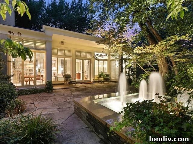 View of master suite from private garden