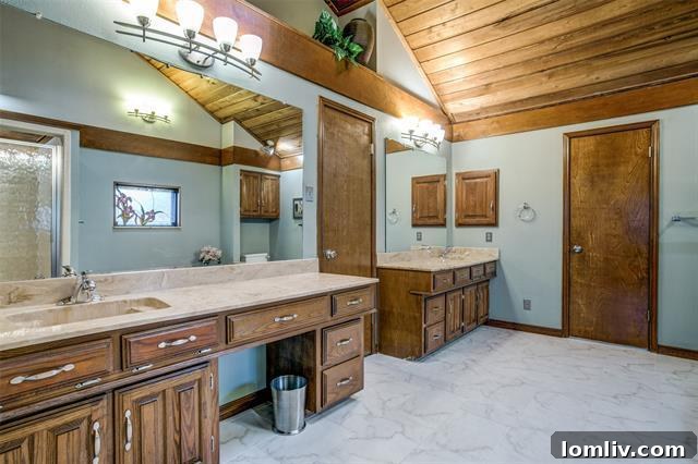 Second living area showcasing unique cedar wall treatment