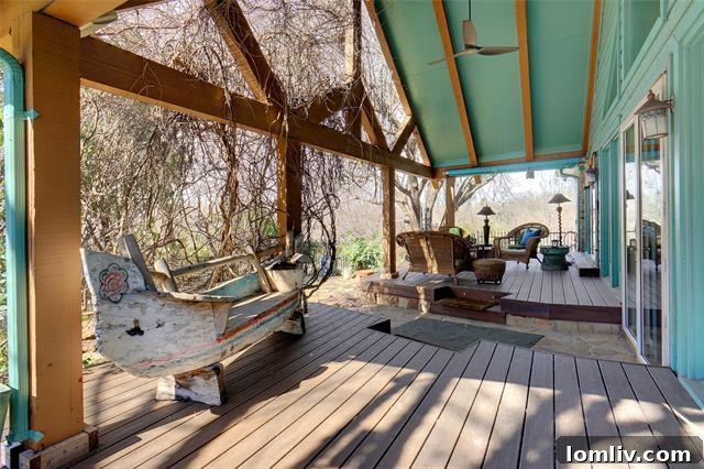 Kitchen or dining area with tropical accents
