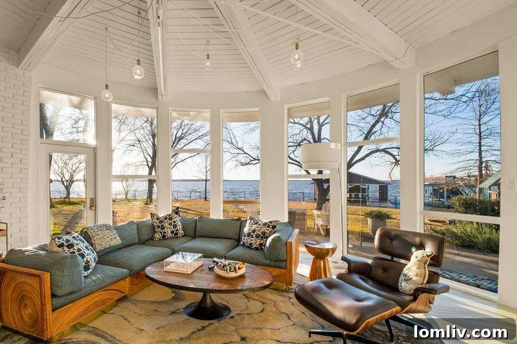 136 Peninsula Point Terrace - Exterior view of the unique round lakehouse