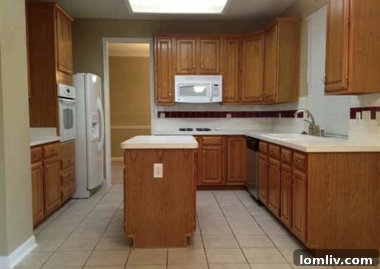 Bright and airy dining area leading to the kitchen