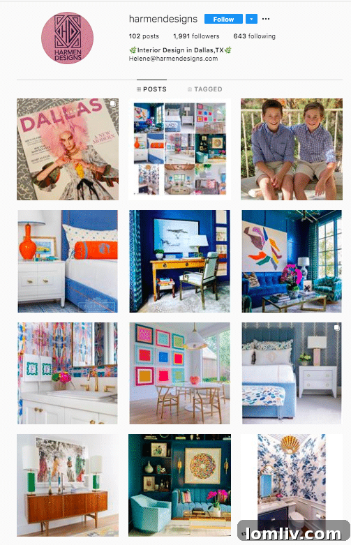 Vibrant interior design by Harmen Designs in Dallas