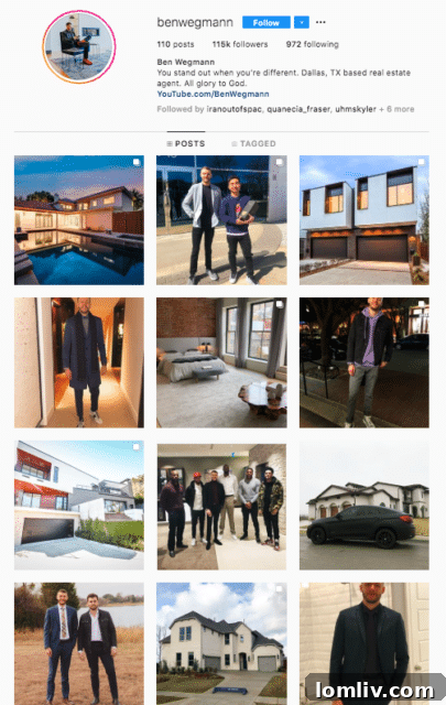 Luxury properties showcased by Ben Wegmann on Instagram