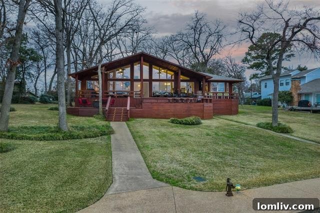 Expansive outdoor living spaces at a luxurious Cedar Creek Lake home