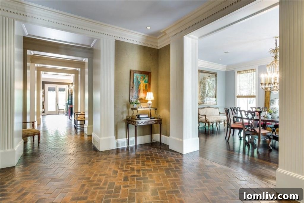 Dated Interior Design: Brick Floors and Ornate Details