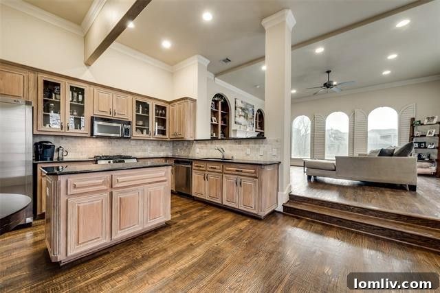 Spacious master retreat located on the lower level, providing privacy and easy access to outdoor spaces.