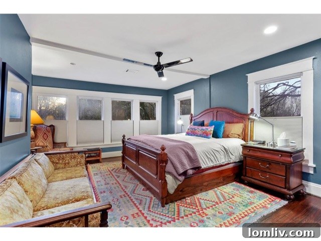 Inviting bedroom with ample light in the Winnetka Heights home