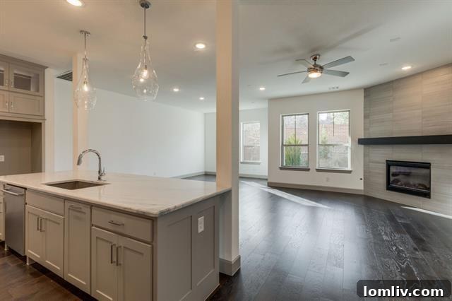 Dallas Open Houses Banned, But Your Virtually Perfect Home Awaits 13 Spacious living room in a Lake Highlands Dallas townhome