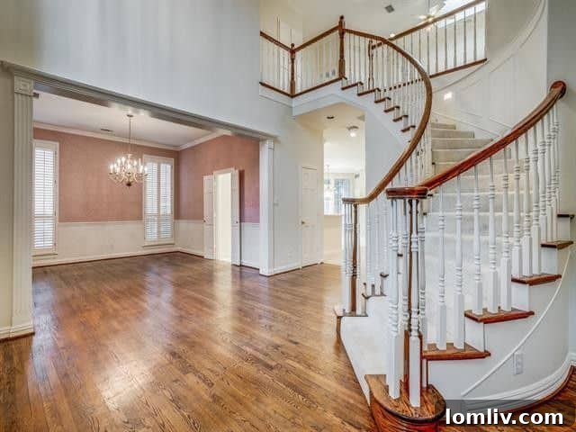 Dallas Open Houses Banned, But Your Virtually Perfect Home Awaits 4 Grand staircase inside luxury traditional Dallas home