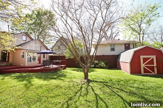 A Sweet Tudor Haven Just When You Need It Most 7 Lush Fenced Backyard of a Dallas M Streets Tudor Property