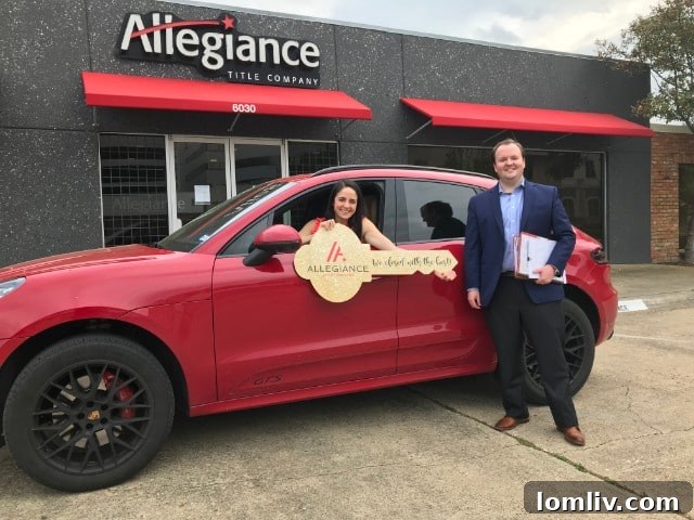 Blair Raggio and Robert Frye facilitating a drive-through real estate closing at Allegiance Title